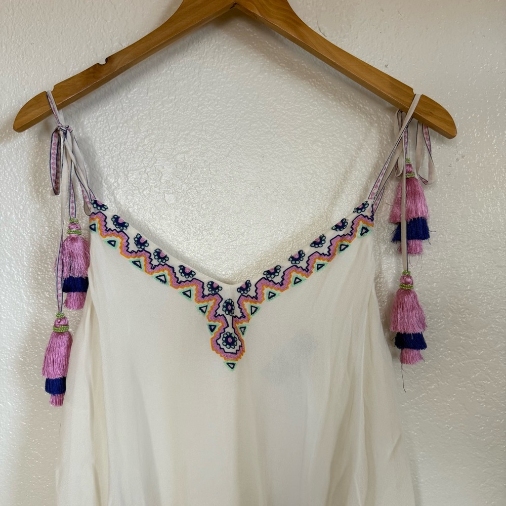 HEMANT AND NANDITA Silk Ivory embroidered Dress Size S - Picture 4 of 14
